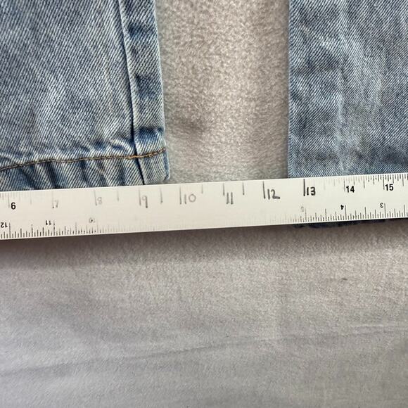 Abercrombie Fitch Jeans Men's 32x34 Blue Rigid Denim Baggy Carpenter Light Wash - Picture 6 of 9